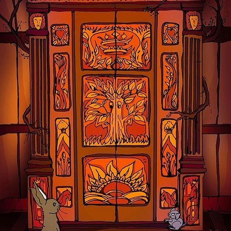 Narnia Wardrobe invitation done, here's a look at the outside artwork! #art #artist #artys #illustration #draw #drawing #narnia #narniawardrobe Narnia Door, Harry Potter Book Nook, Narnia Lion, Narnia Wardrobe, Hobbit Book, Lion Witch Wardrobe, Diy Christmas Door Decorations, Charity Ball, Set Design Theatre