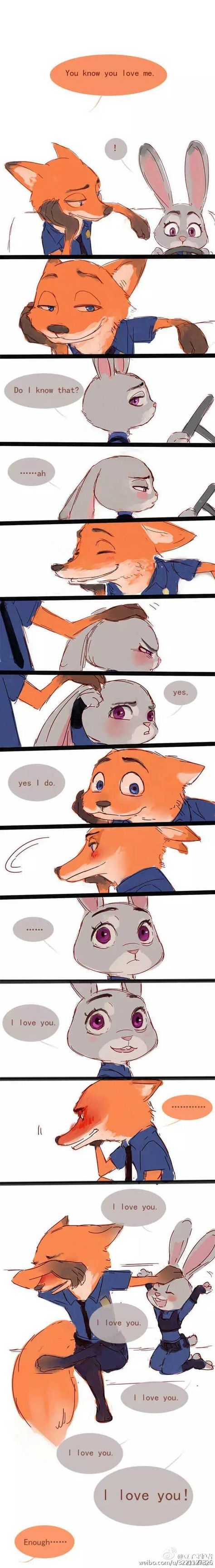 Zootopia | You know you love me Nick X Judy, Nick And Judy Comic, Zootopia Fanart, Zootopia Nick And Judy, Zootopia Comic, Zootopia Art, Nick And Judy, Disney Zootopia, Funny Disney Jokes