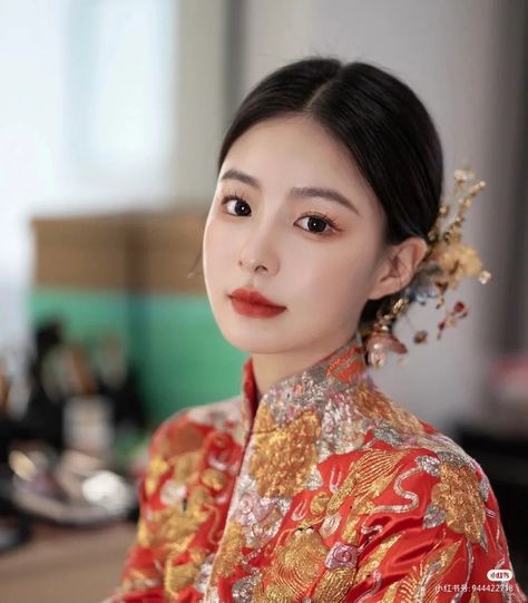 Wedding Makeup And Hair, Chinese Makeup, Makeup And Hair, Chinese Wedding, Bridal Makeup, Wedding Makeup, Winter Wedding, Wedding Inspo, Makeup Looks