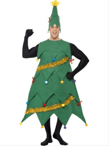 Best Family Costumes for Christmas 2018 | Accidental Hipster Mum Christmas Tree Fancy Dress, Christmas Present Costume, Diy Christmas Outfit, Christmas Tree Outfit, Homemade Christmas Presents, Christmas Tree Costume, Christmas Outfit Men, Funny Christmas Outfits, Tree Costume