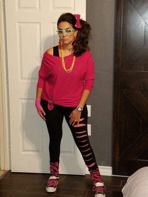 80's Costume More 80s Dj Costume, 80 Rockstar Outfit, Diy 80s Costume Women, 80 Outfits Ideas 80s Fashion Women, 80's Costume Ideas, 80s Costume Diy, 80s Female Fashion, 80s Costume Ideas For Women, 80s Costume Ideas