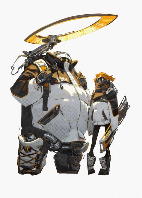 ArtStation - Character design practice, Heuu__ Scifi Character Design, Book Illustration Layout, Sci Fi Character Design, Design Practice, Cyberpunk Character, Concept Art Character, Robots Concept, Robot Concept Art, Character Design Male