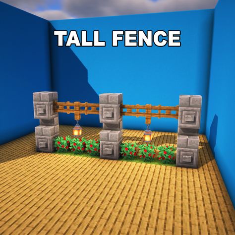 Minecraft Tall Fence ✅ Follow for OP Minecraft Builds 📢 Share with your Friends 💬 Rate this Build 1-10 🔖Tags 🔖 #minecraft #minecraftbuilds #minecrafters #minecraftpe #minecraftmemes #mınecraftideas #minecraftbuild #minecraftbuilding #minecraftbuilding #minecrafttutorial #minecraftonly #mcpe #minecraftpc #minecraftcreations #minecraftdaily #minecraftdesign #minecraftjava #minecrafts #minecraftyoutuber #gaming Minecraft Building Ideas Fence, Minecraft Fence Ideas, Tall Fence, Minecraft House Tutorials, Minecraft House, Minecraft Pe, Minecraft Memes, Minecraft Architecture, Minecraft Tutorial