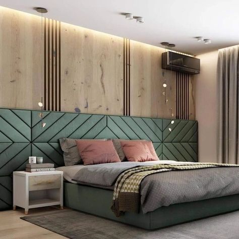 Bedroom Design ✨️| Interior design ✨️👌 . . . Bedroom ideas , bedroom styling , bedroom decor bedroom furniture . . . @sethiglassplywood . . . #trendingreels #bedroomtour #instagramreels #luxurybedroomdesign #smartlighting #bedroominteriors #trendinginterior #mainbedroom #luxuryinteriordesign #bedroomdecor #lightingdesign #bedroominspiration #bedroomdesign #glamhomedecor #dressingroom #sethiglassplywood #classyinteriors #bedroominteriordesign #bedroominteriorstyping #maximalistinteriors #b... Styling Bedroom, Bad Room Design, Fabric Wall Panels, Upholstered Wall Panels, Panel 3d, Bed Headboard Design, Upholstered Walls, Bedroom Styling, Wall Panels Bedroom