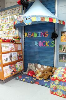 Reading Corner Classroom, Preschool Reading, Classroom Layout, Classroom Organisation, Reading Area, Book Corners, New Classroom, Library Decor, Creative Classroom