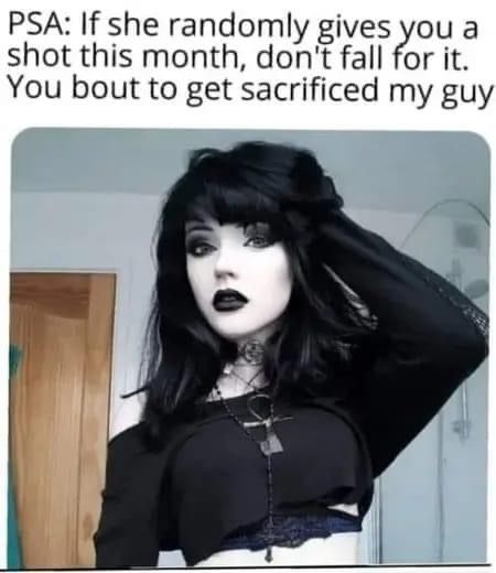 Girlfriend Meme, Goth Girlfriend, Girl Meme, Grunge Couple, Goth Subculture, Candy Drinks, My Demons, Meme Page, Black Lipstick