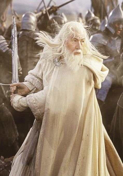 Gandalf the White battles the forces of Mordor to save Middle-earth! Lord Of Rings, Gandalf The White, John Howe, Robert Conrad, Intj And Infj, Long White Hair, Infj Personality Type, Into The West, Ian Mckellen