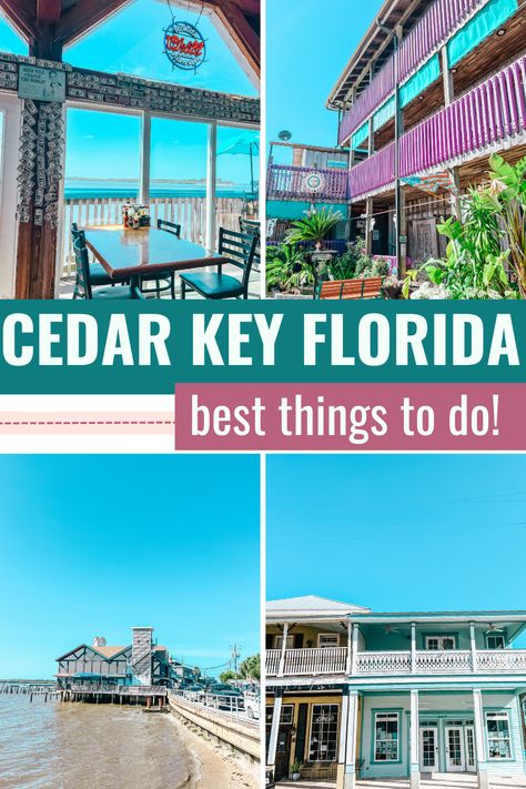 Cedar Key, Florida, is a little slice of authentic Florida that can be hard to come by these days. This small Florida fishing town is super charming. If you want a laid back Florida vacation, then you'll love Cedar Key. Cedar Key is known for kayaking, fishing, fresh seafood, and living a slow simple life. 

Cedar Key Florida things to do | Best things to do Cedar Key Florida | Kayaking Cedar Key Florida | Fishing Cedar Key Florida | Family Friendly Florida vacations | Best Florida small towns Cedar Key Fl, Cedar Key Florida, Florida Vacation Spots, Cedar Key, Florida Getaway, Beach Things, Usa Roadtrip, Florida Restaurants, Family Destinations