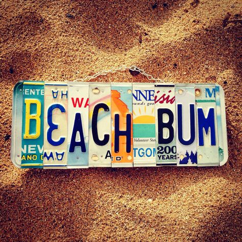 Surf Room Decor, Deco Surf, Photowall Ideas, Beach Room Decor, Surf Room, Beach Wall Collage, License Plate Art, Hawaii Gift, Beachy Room