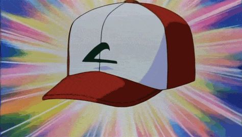 Everyone Loves Ash's Old Hat (gif) Ash Ketchum Hat, Ash Hat, Pokemon Hat, Best Of Tumblr, Pokemon 20, Ash Pokemon, Play Pokemon, Ash Ketchum, Pokemon Collection