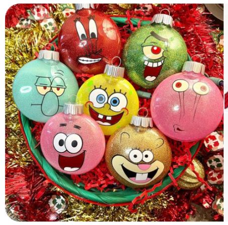 Square Christmas Ornaments, Bob Pants, Spongebob Christmas, Bob Sponge, Christmas Orniments, Diy Christmas Presents, Sponge Bob, Navidad Diy, Grinch Stole Christmas