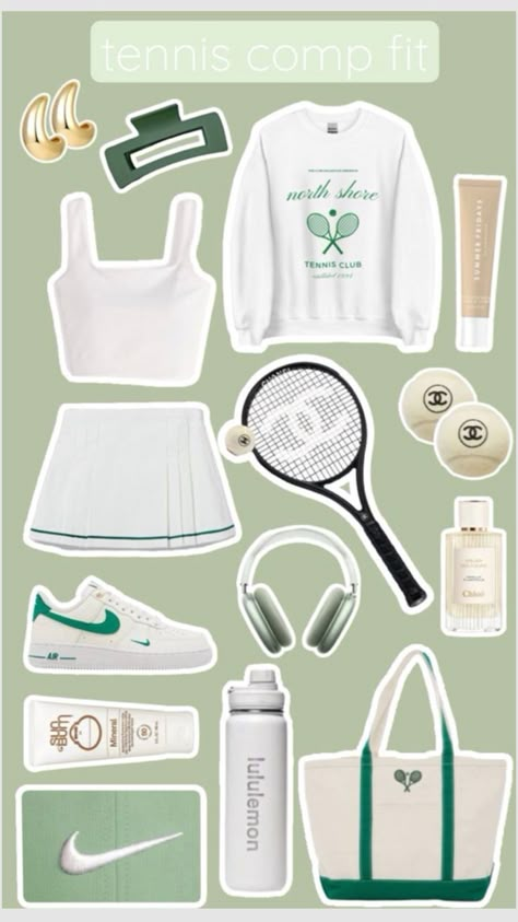 Tennis Fits Aesthetic, Tennis Practice Outfit, Preppy Tennis Outfit, Tennis Team Outfits, Tennis Aesthetic Outfit, Tennis Girl Outfit, Tennis Aesthetic Vintage, Tennis Essentials, Tennis Hairstyles