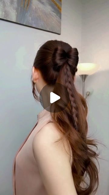 Poni Hairstyle Simple, Hair Styles For Girls Easy, Simple Hair Bun, Pony Tailed Hairstyle, Bun Long Hair, Hair Styles For Girls, Pony Tail Hair, Long Hair Style, Fashion Reels