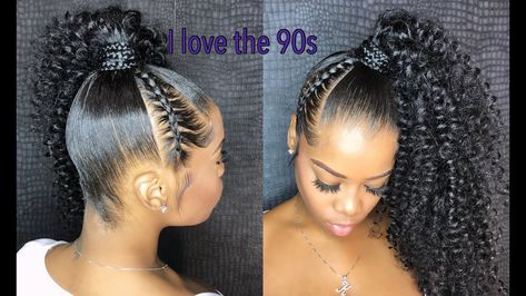 Side Ponytail Hairstyles, Side Braid Ponytail, Pretty Ponytails, Weave Ponytail Hairstyles, Black Ponytail Hairstyles, Hot Hair Colors, Side Ponytail, Braided Ponytail Hairstyles, Do Cute