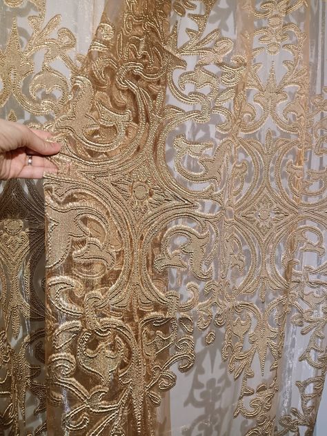 This style has 2 layers, the front layer is the sheer and the back layer in a dusty gold thick satin. All curtains are hand made, we accept any customized size. 1.Price is for 1 panel of sheer  2.Size: W--means width, L--means Length. 3.Curtain width=2 times rod/rail width. 4.Not Included: Curtain rod, Curtain tiebacks or wall hooks.     5.Please allow slight deviation (1-3cm) due to hemming. 6. All items are for real shooting. However, different monitors may cause colors to vary slightly. If your window is 50inches wide, you'd better order 2panels each 50 inches wide Layered Curtains, Curtain Tiebacks, Curtains Width, Gold Satin, Curtain Tie Backs, Curtains Window Treatments, Curtain Rod, Wall Hooks, Curtain Rods