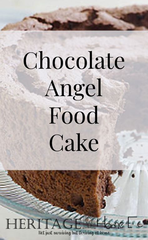 Chocolate Angel Food Cake, Angel Food Cake Desserts, Angel Food Cake Mix Recipes, Cake Homemade, Baking Cocoa, Dessert Chocolate, Angel Cake, Cake Mix Recipes, Just Cakes