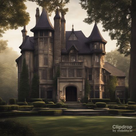 Shifting Places, Medieval Manor House, Gothic Style Architecture, Vampire Mansion, Vampire Castle, Fantasy Buildings, Weird Places, Fantasy Things, Mansion Exterior