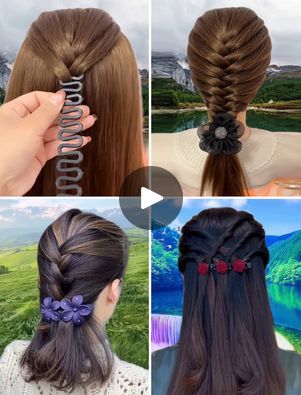 Small Hair Hairstyles, French Hairstyles Medium, Make Hairstyles, Diy Hairstyle, Strands Of Hair, A High Ponytail, Side Bun, Tie A Knot, Beautiful Braided Hair