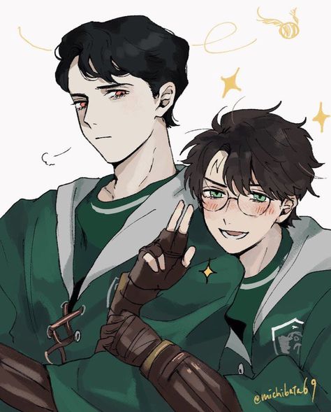 Harry And Tom Riddle, Harry X Tom Riddle, Slytherin Harry Potter Fanart, Harry Potter X Tom Riddle, Tomarry Fanart, Tom Riddle Fan Art, Dark Fantasy Book, Dark Harry, Scorpius Malfoy