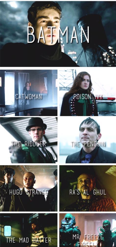 Jerome Gotham, Emily Black, Hugo Strange, Gotham Characters, Gotham Tv Series, Ras Al Ghul, Gotham Series, Gotham Villains, Gotham Tv