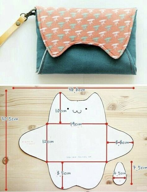 Beginners Sewing Project, Cat Wallet, Cute Sewing Projects, Sewing Doll Clothes, Sewing Crafts Tutorials, Pouch Pattern, Sewing Dolls, Diy Couture, Sewing Projects For Beginners