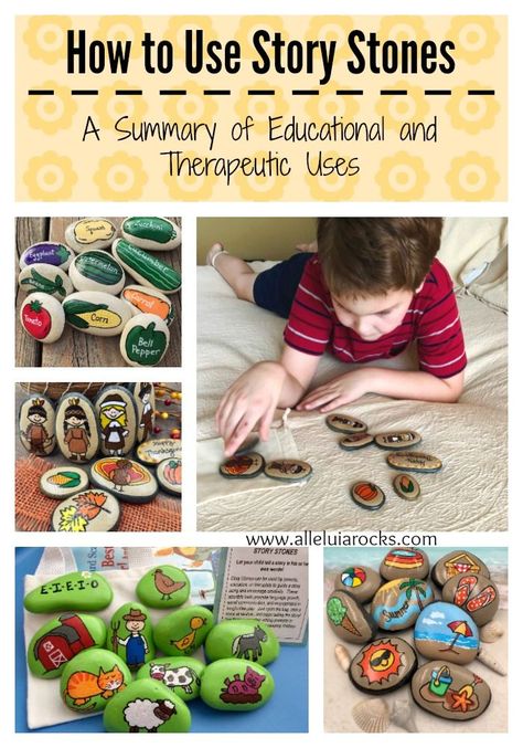 Story Stones, Teaching Children, Hand Painted Stones, Language Development, Early Literacy, Worry Stones, Painted Stones, Educational Activities, Speech And Language