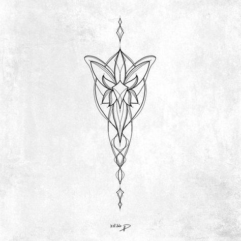 This is an original Artwork by philippaha, copying or reusing this without my consent is forbidden. For a tattoo license or other use purposes contact me here on pinterest or instagram. #evenstar #arwenevenstar #undomiel #lordoftherings #lotr #lordoftheringstattoo #lotrtattoo #tattoodesign #tattoo #evenstartattoo #tattooinspo #tattooidea #tattoodesign #jrrtolkien #fantasytattoo #philippaha #arwen #tattoolovers #tattoosforwomen #tattoosformen #unisextattoo Evenstar Drawing, Evenstar Tattoo Sternum, Evenstar Tattoo, Elven Tattoo, Lotr Arwen, Ornamental Dotwork, Elvish Tattoo, Aragorn Legolas, Hobbit Tattoo