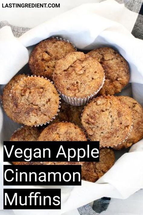 Vegan Apple Cinnamon Muffins, Apple Recipes Healthy, Apples And Cinnamon, Fall Vegan Recipes, Vegan Baking Recipes, Apple Cinnamon Muffins, Vegan Muffins, Cinnamon Muffins, Vegan Apple