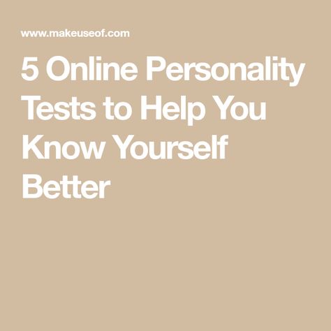 5 Online Personality Tests to Help You Know Yourself Better How To Know Your Self, How To Know Yourself, How To Get To Know Yourself, Disc Personality Test, Group Therapy Activities, Types Of Psychology, Career Test, Career Assessment, Get To Know Yourself