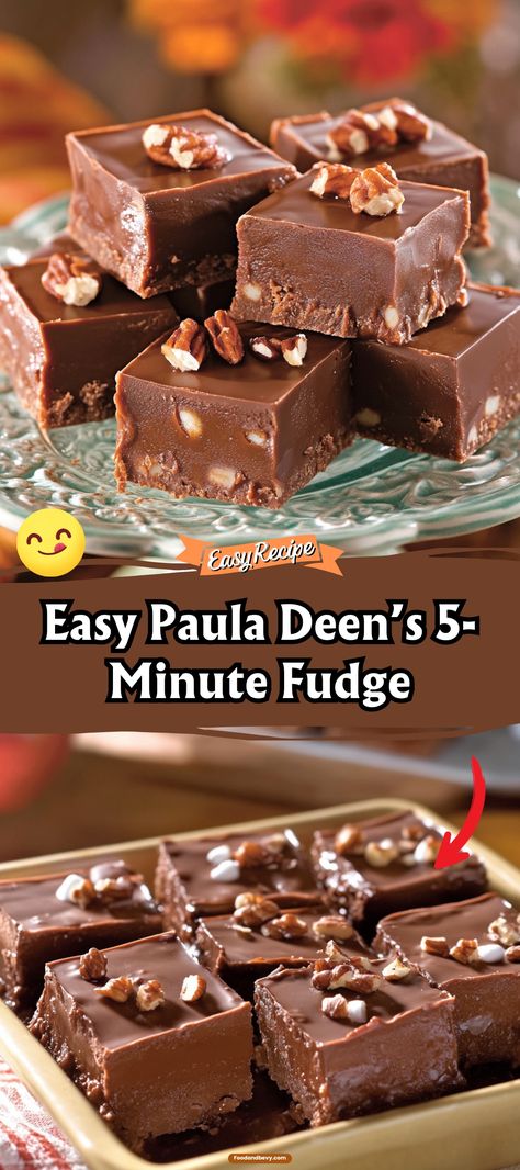 Indulge in the simplicity of Paula Deen’s 5-Minute Fudge. This quick and easy recipe delivers rich, chocolatey fudge in just minutes, using only a few ingredients. Perfect for impromptu gatherings or when you need a sweet fix without the wait. #QuickFudge #PaulaDeen #SweetTreats Fantastic Fudge Recipes, Paula Deans 5 Min Fudge, Paula Dean Five Minute Fudge, Symphony Candy Bar Fudge, Paula Deen 5 Min Fudge, Fudge Made With Sweetened Condensed Milk And Chocolate Chips, Fudge With Walnuts Recipes, Fast Fudge Recipes, Homemade Chocolate Fudge Recipe