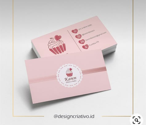 Visiting Cards Design For Bakery, Bakery Bussines Cards, Bakery Visiting Card Design, Bakery Business Cards Ideas, Baking Logo Ideas, Carte Visite Design Ideas, Baking Business Cards, Cake Business Cards, Food Business Card