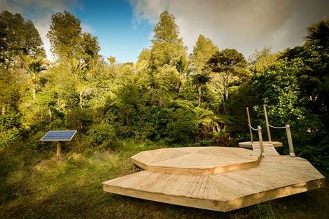 Diy Rope Bridge, Bell Tent Platform, Pallet Platform, Lotus Belle Tent, Underground Home, Tent Platform, Platform Deck, Yurt Home, Rope Bridge