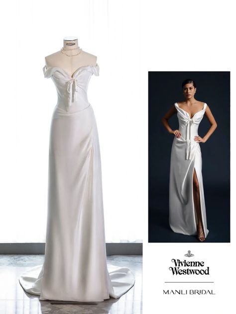 Vivienne Westwood Gowns, Vivien Westwood Wedding Dress Aesthetic, Vivian Westwood Wedding Dress Runway, Vivvine Westwood Wedding Dresses, Vivviene Westwood Wedding Dress Vintage, Wedding Dress Runway, Vivian Westwood Wedding Dress 2022, Vivienne Westwood White Silk Dress, Westwood Wedding Dress