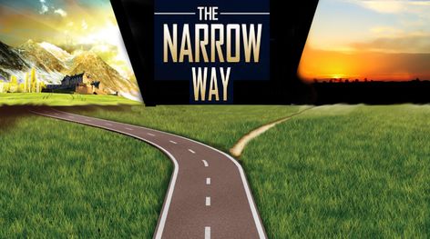 Entering Life by the Narrow Gate and Road- Matthew 7:13-14 The Narrow Gate, Path To Heaven, Sermon On The Mount, Narrow Road, Jesus Sacrifice, Lord Of Hosts, Christian Posters, Divine Nature, The Cross Of Christ