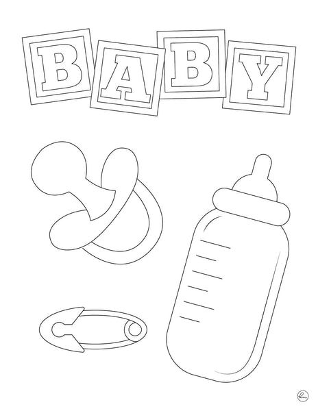 Baby Shower Doodles, Fair Cupcakes, Baby Shower Cutouts, Abecedario Baby Shower, Little Coloring Pages, Shower Cutouts, Baby Gifts Cricut, Baby Shower Coloring Pages, Baby Shower Cricut