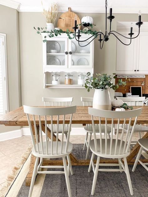 Kitchen Eating Area, Kitchen Eating Areas, Farmhouse Table Setting, Fall Dining Room, Farmhouse Dining Rooms Decor, Autumn Dining, Eating Area, Kitchen Table Wood, Farmhouse Kitchen Tables