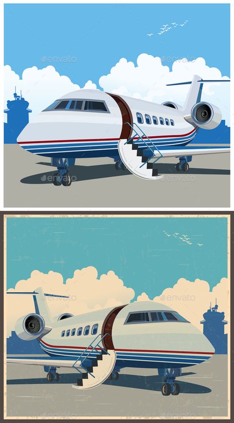 Aviation Illustration, Private Aviation, Transport Illustration, Private Aircraft, Cargo Aircraft, Air Transport, Aircraft Art, Information Graphics, Jet Plane