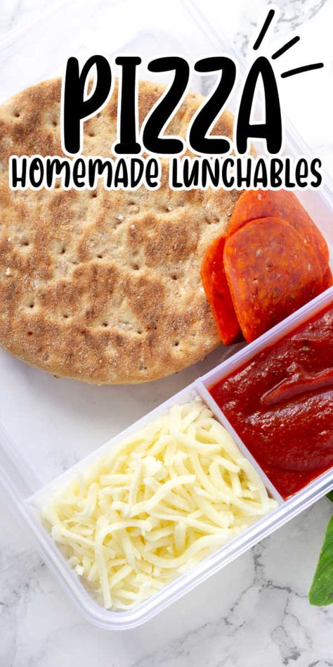 Homemade Pizza Lunchables, Easy And Healthy Lunch Ideas, Lunchables Pizza, Cold School Lunches, Homemade Lunchables, Fun Kid Lunch, Lunch Kids, Easy Lunches For Kids, Kids Lunch Box Meals