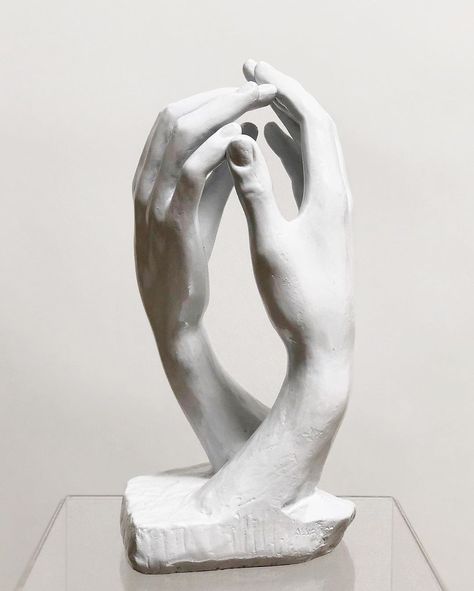 Rodin's 'Cathedral' Clasping Hands Sculpture by Alva Studios c.1992 #LeMontVintageHome #sculpture #design... Sculptures About Love, Connection Sculpture, Body Sculpture Art, Rodin Hands, Das Ideas, Hand Sculptures, Ceramic Hands, Clasping Hands, Lovers Sculpture