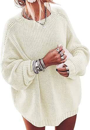 Ugerlov Women's Oversized Sweaters Batwing Sleeve Mock Neck Jumper Tops Chunky Knit Pullover Sweater Loose Pullover Sweater, Oversized Sweater Women, Cute Womens, Oversized Sweaters, Womens Sweater, Oversized Knitted Sweaters, Fashion Marketing, Off Shoulder Sweater, Chunky Sweater