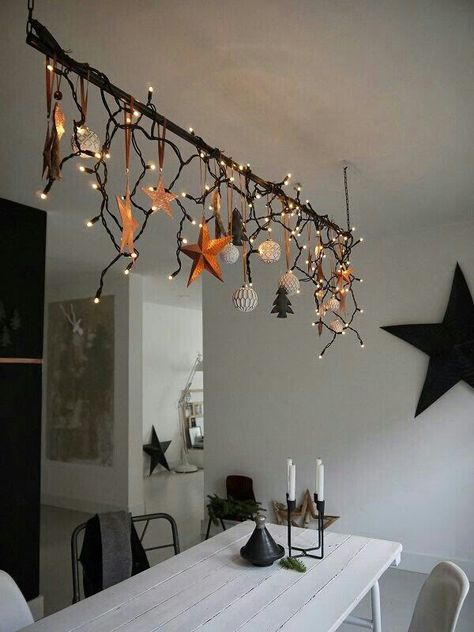 This is meant to be a Christmas decor post but i'd totally have this all year round Ikea Lamp, Christmas House Lights, Xmas Deco, Deco Originale, Noel Christmas, Shell Crafts, Christmas Deco, Christmas Inspiration, Christmas Table