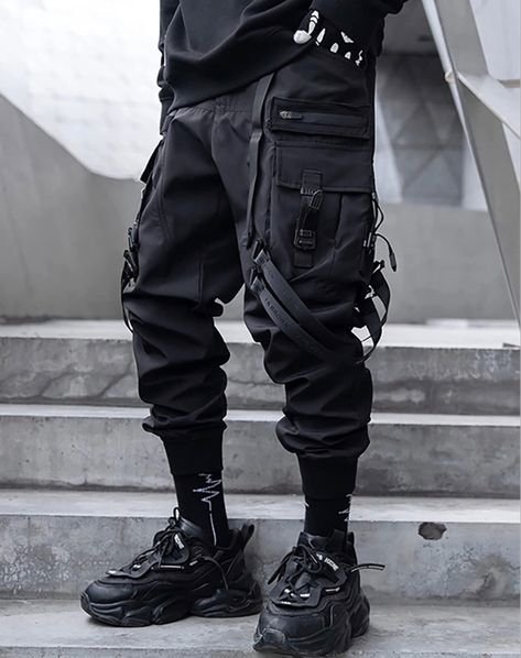 Techwear Pants Men, Japanese Cargo Pants, Tech Wear Aesthetic, Techwear Cargo Pants, Japanese Techwear, Underground Clothing, Techwear Pants, Clothes Reference, City Shorts