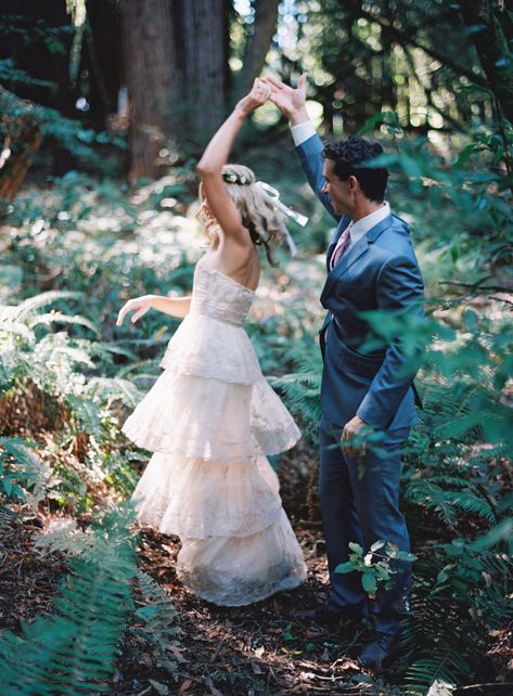 Ruffled Wedding Dress Skirt Woods Wedding Photos, Sebastopol California, Backyard Wedding Photography, Wedding Photo Collage, Diy Woodland, Wedding Photography Checklist, Tan Wedding, Late Summer Weddings, Enchanted Forest Wedding