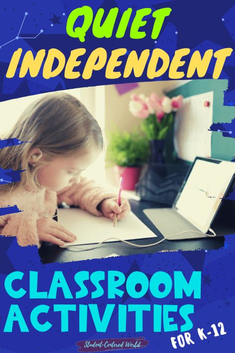 Sometimes, quiet and independent work is necessary for the classroom. This could be for any number of reasons, but searching for quiet independent classroom activities is a good start to finding options that will work for your students. Student Engagement | Classroom Management | Teaching Ideas | Teacher Toolbox Quiet Classroom Activities, Personal Word Wall, Student Centered Learning, Vocabulary Word Walls, High School Activities, Quiet Time Activities, Classroom Management Tool, Independent Activities, Quiet Activities