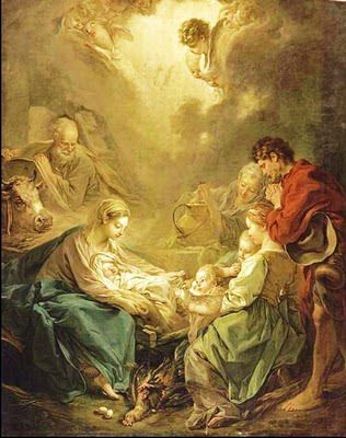 boucher_lumiere_du_monde_1750_cropped Francois Boucher, Nativity Painting, Biblical Art, Jesus Christus, Birth Of Jesus, National Gallery Of Art, Jesus Art, Light Of The World, The Shepherd