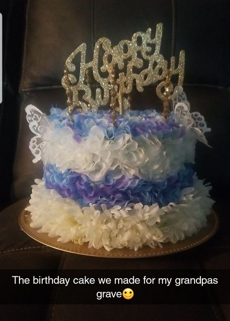 Gravesite Birthday Decorations, Cemetery Birthday Decorations, Birthday Grave Decorations, Cemetery Birthday Ideas, Graveside Flowers, Graveside Decorations, Cemetary Decorations, Flower Cake Design, Flower Cake Decorations