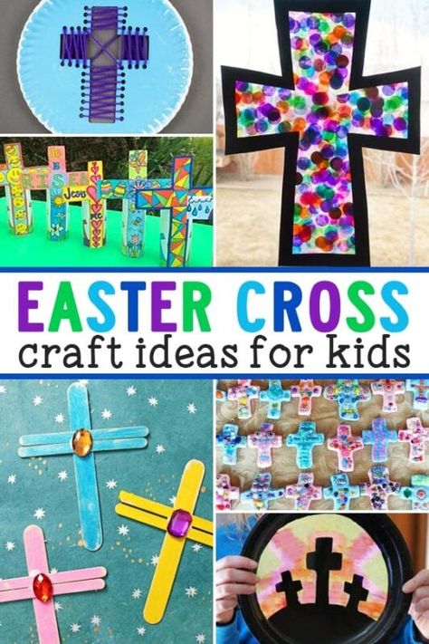 Easter Resurrection Crafts, Preschool Easter Crafts Christian, Easter Cross Crafts, Jesus Easter Crafts, Religious Easter Crafts For Kids, Christ Centered Easter Crafts, Easter Story Crafts, Easter Jesus Crafts, Easter Bible Crafts