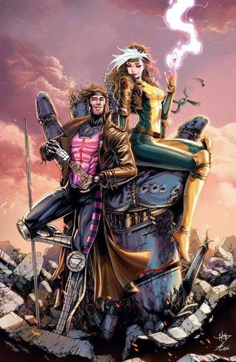 Gambit Rogue, Gambit And Rogue, Gambit Xmen, Gambit Wallpaper, Rogue Xmen, Gambit X Men, Xman Marvel, Gambit Marvel, Superhero Artwork