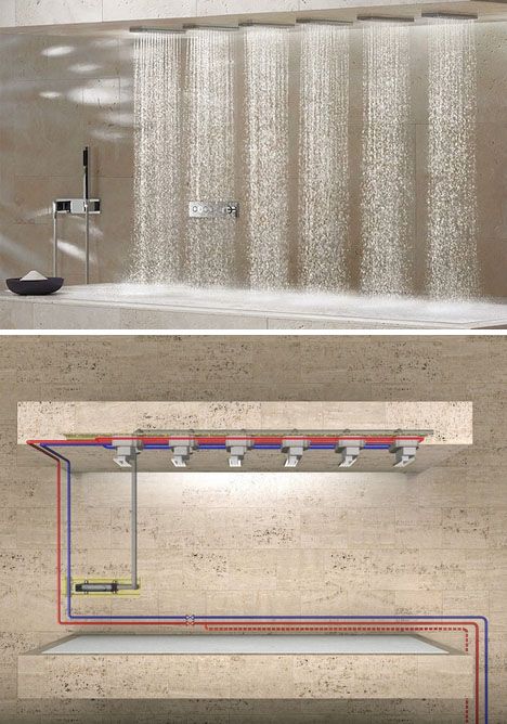 horizontal shower design details Sensory Shower Spa, Spa Shower Ideas, Steam Room Shower, Home Spa Room, Bathroom Design Styles, Spa Rooms, Spa Interior, Luxurious Showers, Spa Shower