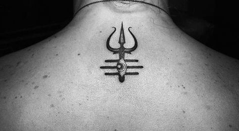 The meaning of a trident tattoo is linked to virtues of the gods and represents strength, magical powers, wisdom, and dominance. - Part 2 Simple Trishul Tattoo Designs, Rhino Tattoo, Trident Tattoo, Hindu Tattoos, Trishul Tattoo Designs, Trishul Tattoo, Om Tattoo Design, Flower Tattoo On Side, Poseidon Tattoo